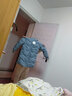 英氏（YEEHOO）女童羽絨服兒童保暖外套冬季時(shí)尚淑女中長(cháng)款中大童裝洋氣冬裝新款 字母小花-灰藍色 140 曬單實(shí)拍圖
