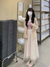 鳳蝶兒新中式連衣裙女裝2024年夏季新款國風(fēng)改良旗袍奶糯小個(gè)子夏季溫柔 粉色外披+裙子+吊帶 M 曬單實(shí)拍圖
