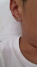 子午線925銀復(fù)古圓形潮男耳釘三角形個性簡約耳釘男單只小銀耳飾 單只 曬單實(shí)拍圖
