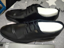 蜘蛛王男鞋夏季頭層純牛皮商務(wù)正裝皮鞋男透氣男士鏤空皮涼鞋真皮德比鞋 黑色【四季系帶】 42 (260mm) 【專(zhuān)柜正品假一罰十】 曬單實(shí)拍圖