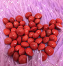 相思豆散珠手工diy手串鏈配件紅豆菩提原籽珠子打孔飾品配飾 無(wú)孔-50顆 曬單實(shí)拍圖