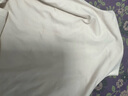 渝鼎福 打底衫女半高領(lǐng)面膜衫女內(nèi)搭春秋冬磨毛修身上衣保暖外穿長袖t恤 米杏 L 適合100-120斤 曬單實(shí)拍圖