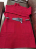 皮爾卡丹（pierre cardin）2023秋冬新款中長(cháng)款毛衣裙女紅色時(shí)尚針織連衣裙設計打底裙子 紅色 (收藏加購song腰帶) M 曬單實(shí)拍圖