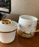 容山堂瑞鶴圖陶瓷泡茶杯過(guò)濾內膽茶水分離綠茶杯保溫商務(wù)辦公茶具 白底瑞鶴圖陶瓷泡茶杯 曬單實(shí)拍圖