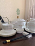 法漫玫 金邊骨瓷碗碟套裝景德鎮(zhèn)酒店會(huì)所餐具高檔釉下彩碗盤喬遷禮品 蒂爵雅馨 高檔禮盒 52頭 曬單實(shí)拍圖