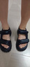 拓澀（TUOSE）涼鞋女仙女風(fēng)新款夏季休閑百搭增高厚底松糕魔術(shù)貼運動(dòng)沙灘涼鞋 黑色 34 曬單實(shí)拍圖