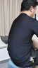 羅蒙（ROMON）高檔網(wǎng)眼鏤空冰絲短袖t恤男士圓領(lǐng)夏季休閑吸汗透氣半袖體恤上衣 【兩件裝】深灰+黑色 XL -175碼 曬單實(shí)拍圖