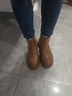 他她（TATA）復(fù)古粗跟切爾西靴女英倫棕色短靴子冬季新款CFE01DD4 棕色 38 曬單實(shí)拍圖