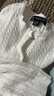 E·LAND KIDS衣戀秋季新品女童花邊領徽章刺繡針織開衫 Ivory象牙白/39 160 (S) 曬單實拍圖
