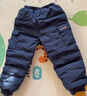 拉比童裝長(cháng)褲秋冬羽絨保暖褲男女寶寶休閑束口褲子 深藍色 90 曬單實(shí)拍圖
