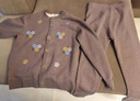 安貞雪保暖老年人衣服奶奶裝秋冬裝套裝中老年女裝媽媽裝兩件套4055-860 卡其色 2XL 建議100-115斤 曬單實拍圖