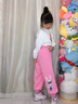 女童褲子秋裝洋氣哈倫褲兒童中大童春秋季韓版寬松運動(dòng)褲休閑衛褲 粉色 140cm 曬單實(shí)拍圖