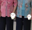 俞兆林中老年女裝媽媽裝短袖套裝奶奶裝夏裝兩件套 Y244A1810 曬單實(shí)拍圖