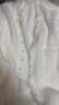 Olrain歐芮兒法式杏白色針織衫女春裝新款慵懶釘珠中長(cháng)款開(kāi)衫 杏白色 S 曬單實(shí)拍圖