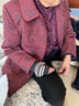 俞兆林（YUZHAOLIN）中老年人春秋外套女60歲70奶奶裝春款女士上衣老太太老人寬松衣服 紅色 2XL (100-115斤) 曬單實(shí)拍圖