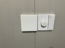 國際電工大功率吊扇調(diào)速器快慢變速開關(guān)通用風(fēng)扇電機(jī)調(diào)速旋鈕86型調(diào)速開關(guān) 暗裝一開調(diào)速300W【白色】 曬單實拍圖