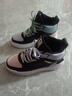 喬丹女鞋板鞋革面高幫休閑鞋學(xué)生減震潮流運動(dòng)鞋 曬單實(shí)拍圖