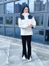 西域駱駝 VANCAMEL沖鋒衣女男可拆卸加絨短外套學(xué)院風(fēng)連帽上衣三合一滑雪登山服學(xué)生23658象牙白-女XS 曬單實(shí)拍圖