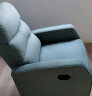 顾家家居小户型科技布懒人沙发单人功能单椅A025 蓝灰单人位手动     实拍图