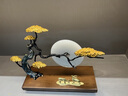 班德拉斯迎客松銅鹿擺件客廳入戶玄關(guān)擺件高級(jí)感辦公室擺件工藝品喬遷禮物 福松財(cái)鹿【銅+天然玉石+木】 曬單實(shí)拍圖