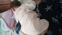 aqpa[2件裝]新生嬰兒連體哈衣春秋純棉衣服男女寶寶哈衣和尚服0-6月 小橘子（2件裝） 66cm 曬單實拍圖