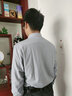 沙馳（SATCHI）男裝男士襯衫春季新款商務(wù)宴會(huì )細條紋長(cháng)袖襯衣 淺灰藍 43 曬單實(shí)拍圖