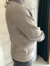 馬登工裝 美式半拉鏈立領(lǐng)毛衣男秋季半高領(lǐng)豎線肌理百搭彈力針織衫 煙灰色 (寬松偏大) 2XL (185) 曬單實(shí)拍圖