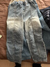 純一良品（CUNYI）童裝男童牛仔褲兒童褲子秋季新款中大童漸變水洗時(shí)尚長(cháng)褲 牛仔藍 140 cm 曬單實(shí)拍圖