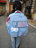 靚寶寶女童減負護脊書(shū)包小學(xué)生兒童一年級女孩三到六小馬寶莉大容量超輕 小號藍色(適合1-2年級) 曬單實(shí)拍圖