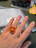 明牌珠寶教師節禮物 足金古法黃金牡丹冠群芳戒指婚嫁女戒AFM0250工費2800 足金戒指 約10.57克 曬單實(shí)拍圖