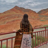 CHANEELR & KARITH民族風披肩2025新款夏秋季女新疆西藏旅游穿冬季兩用圍巾外搭斗篷 磚紅 曬單實拍圖