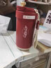 慕馨（moosen）保溫杯咖啡杯陶瓷內膽男女隨行杯智能顯溫學(xué)生便攜水杯子免費刻字 復古紅【溫顯款-陶瓷內膽】 曬單實(shí)拍圖