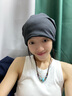 蘭蔓婭新款男士光頭帽子薄款透氣套頭帽運(yùn)動包頭帽女春夏季頭巾帽健身帽 黑色 均碼 曬單實(shí)拍圖