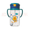 日康（rikang）水杯 儿童水壶婴儿学饮杯吸管杯带重力球背握两用300ML 青绿B1044 实拍图