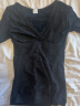 红豆居家（Hodohome）女士美体上衣女式复古绣花蕾丝优雅V领加绒美体内衣单件 黑色 黑色165-175/90-100 晒单实拍图