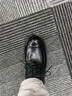 卡帝樂鱷魚（CARTELO）頭層牛皮英倫大頭男鞋商務(wù)休閑男士皮鞋厚底增高鞋男9726黑色 42 曬單實拍圖