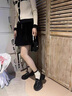 ELLE七夕官方皮鞋女鞋鞋子女新款樂福鞋百搭厚底單鞋 黑色 37 (235mm) 標準碼 曬單實拍圖