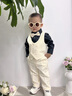 羅蒙男童禮服套裝兒童馬甲周歲禮服男寶寶生日花童小西服韓版演出 馬甲套裝：馬甲+襯衫+褲子+領(lǐng)結 90 曬單實(shí)拍圖