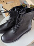 狄德拉大碼41-43真皮馬丁靴女2025冬季新款英倫風(fēng)加絨加厚百搭平底短靴 黑色 單里1993 40 (250mm) 曬單實(shí)拍圖
