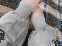 咕咕象螺口袖套男女士工作護袖辦公室手袖羽絨服袖口防臟套袖秋冬季袖頭 灰色1雙（323K35） 曬單實(shí)拍圖