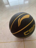 李寧（LI-NING）5號7號標準兒童成人青少年比賽訓練耐磨球室內外中考通用街頭籃球 7號 187黑金橡膠籃球 曬單實(shí)拍圖