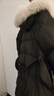 朗姿【王楚然同款】霍爾多巴吉鵝絨狐貍毛領(lǐng)女冬季新款羽絨服 黑色 M 曬單實拍圖