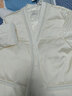 edition小香風(fēng)假兩件羽絨服女無(wú)領(lǐng)鵝絨短外套 米白色T11 M 165 曬單實(shí)拍圖