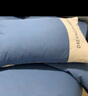 雅鹿純色水洗棉四件套抑菌裸睡床單被套刺繡被罩床笠單人宿舍床上用品 思雅-賓利藍+梧桐杏【適合裸睡】 2m床單款四件套【被套2.2*2.4m】 曬單實拍圖