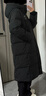 鴨鴨【冰殼系列2.0】鴨鴨兒童羽絨服長款過膝連帽冬季男女童厚外套HY 青光黑色 160 (95斤-115斤) 曬單實(shí)拍圖