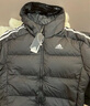 阿迪達斯 （adidas）羽絨服男裝上衣 冬季新款潮流百搭防風(fēng)保暖連帽羽絨外套 JG5940/黑色/鴨絨絨子含量：70% S (175) 曬單實(shí)拍圖