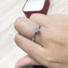 周百福鉑金鉆戒鉆石戒指女求婚結婚30分50分一克拉六爪真鉆戒情人節(jié)禮物 【現(xiàn)貨閃發(fā)】50分IJ色SI 鉑金 曬單實拍圖