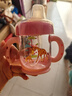bobo學(xué)飲杯塑料嬰兒水杯鴨嘴6個(gè)月喝水喝奶兒童奶瓶防嗆180ml水壺 粉色 曬單實(shí)拍圖