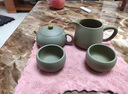 洛湘宜興紫砂壺純手工泡茶壺家用紫砂茶器原礦豆青砂扁西施壺高檔禮品 豆青砂扁西施壺 曬單實拍圖