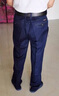 恒源祥牛仔褲男棉彈力寬松直筒秋冬季高檔加絨休閑褲子高腰中老年爸爸裝 秋冬款深藍色2803 厚款 36 尺碼（腰圍2尺8 曬單實(shí)拍圖